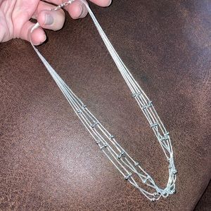 925 BRAND NEW NWT Sterling Silver 5 Strand Beaded Necklace. PRICE IS FIRM💞💐
